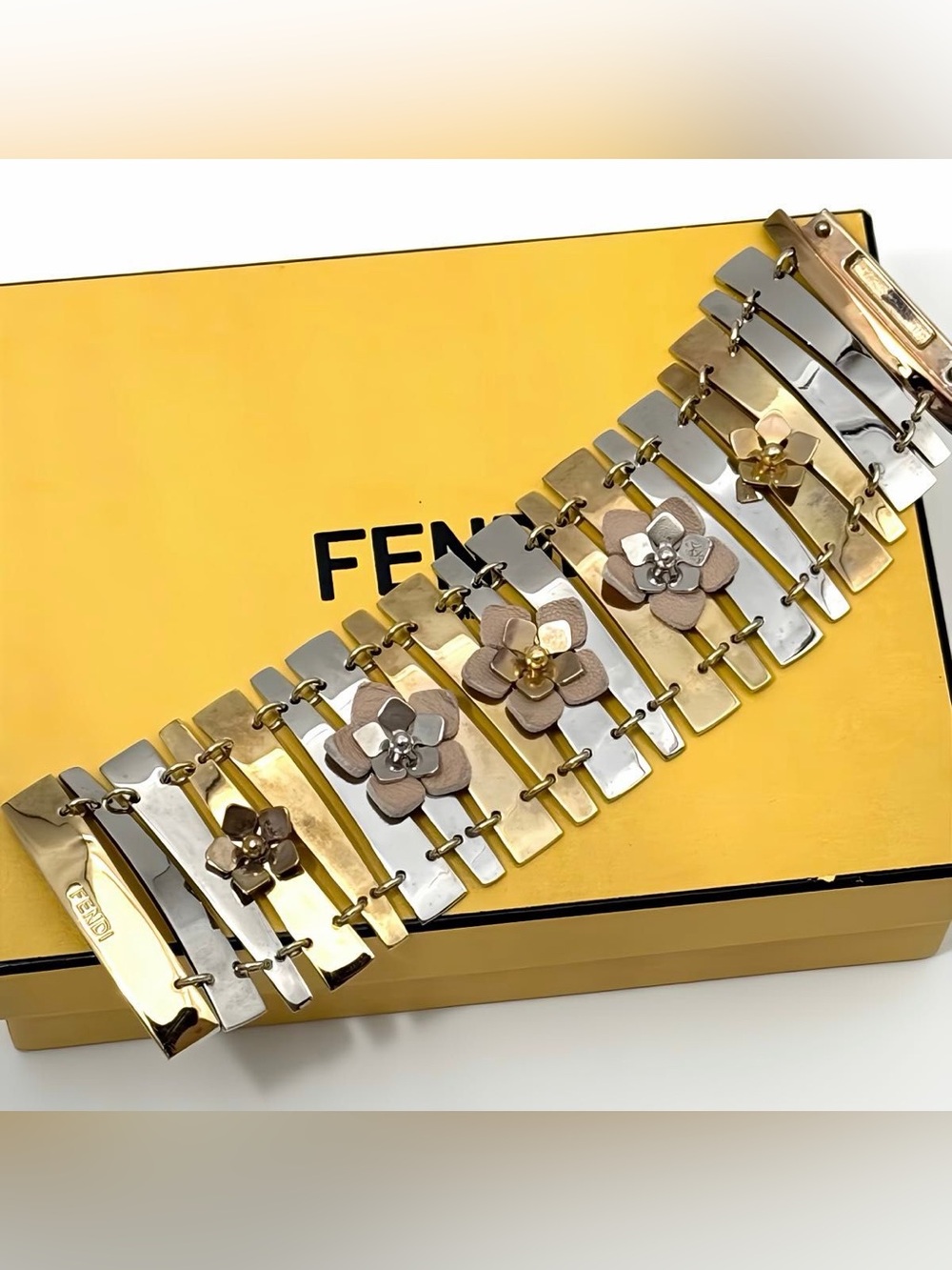 Rare FENDI Blossom Two-Tone Bracelet